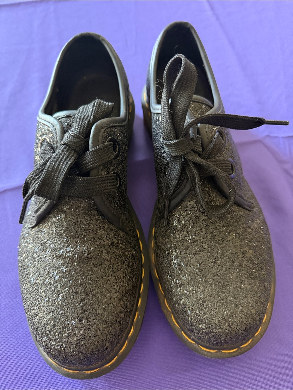 Dr. Martens 1461 Farrah Chunky Glitter Women’s Black Shoe Sz 9 EU41